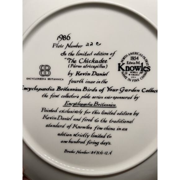 Vintage 5 Encyclopedia Britannica Birds Of Your Garden Collector Plates Knowles - Picture 3 of 12